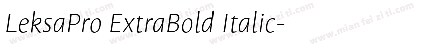 LeksaPro ExtraBold Italic字体转换